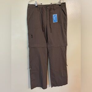 Eddie Bauer Womens Cotton Nylon Zip Off Pants Hiking Active Wear Size 10 NWT